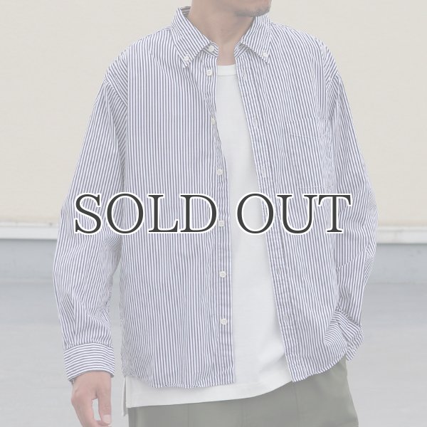 画像2: ワンウォッシュ ボタンダウン L/S テーパードシャツ【MADE IN JAPAN】『日本製』/ Upscape Audience (2)