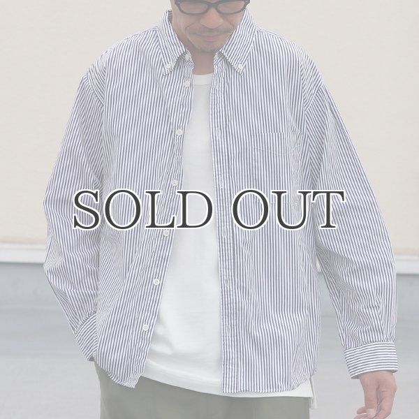 画像3: ワンウォッシュ ボタンダウン L/S テーパードシャツ【MADE IN JAPAN】『日本製』/ Upscape Audience (3)