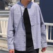 画像4: ワンウォッシュ バンドカラー L/S テーパードシャツ【MADE IN JAPAN】『日本製』/ Upscape Audience (4)