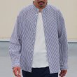 画像3: ワンウォッシュ バンドカラー L/S テーパードシャツ【MADE IN JAPAN】『日本製』/ Upscape Audience (3)