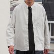 画像10: ワンウォッシュ バンドカラー L/S テーパードシャツ【MADE IN JAPAN】『日本製』/ Upscape Audience (10)