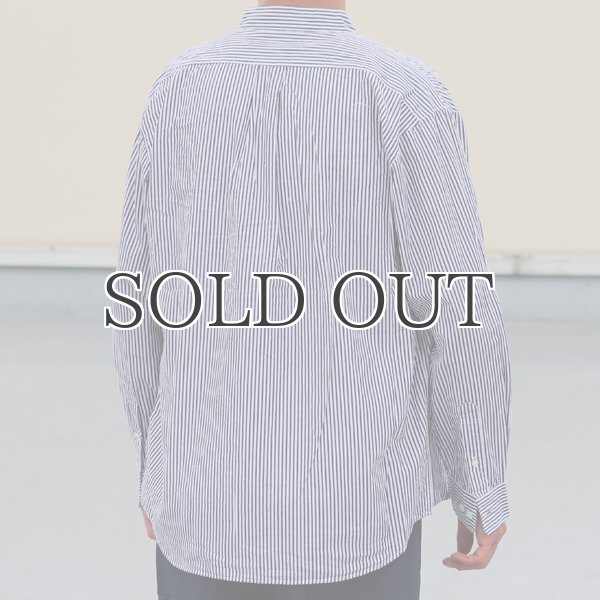 画像6: ワンウォッシュ バンドカラー L/S テーパードシャツ【MADE IN JAPAN】『日本製』/ Upscape Audience (6)