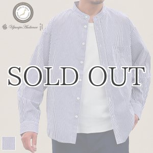 画像: ワンウォッシュ バンドカラー L/S テーパードシャツ【MADE IN JAPAN】『日本製』/ Upscape Audience