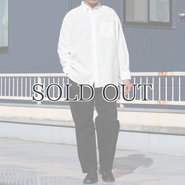 画像7: レノクロス（からみ織）ボタンダウン ボクシーAライン 長袖シャツ【MADE IN JAPAN】『日本製』/ Upscape Audience (7)