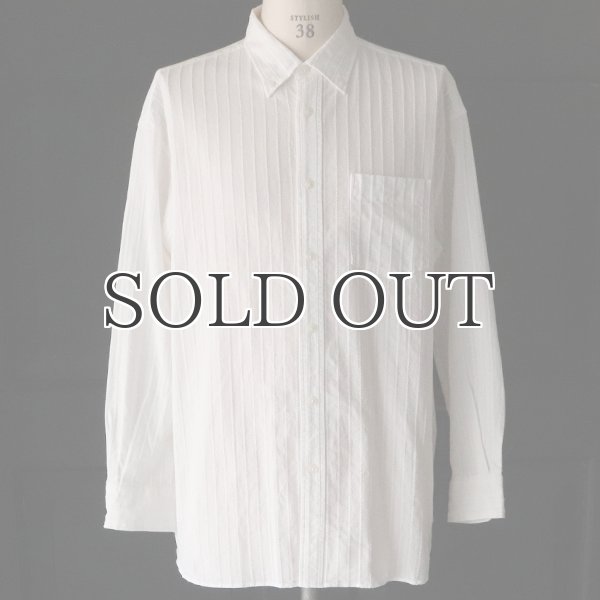 画像8: レノクロス（からみ織）ボタンダウン ボクシーAライン 長袖シャツ【MADE IN JAPAN】『日本製』/ Upscape Audience (8)