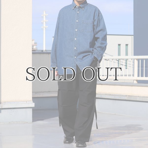 画像7: 「備後」 7オンス ムラデニム 釦ダウン ボク シーAライン 長袖シャツ【MADE IN JAPAN】『日本製』/ Upscape Audience (7)