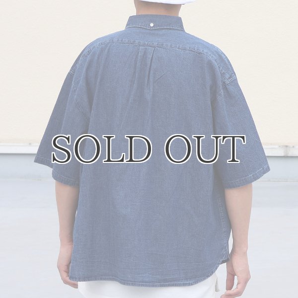 画像5: 「備後」 7オンス ムラデニム 釦ダウン ボク シーAライン ハーフスリーブシャツ【MADE IN JAPAN】『日本製』/ Upscape Audience (5)