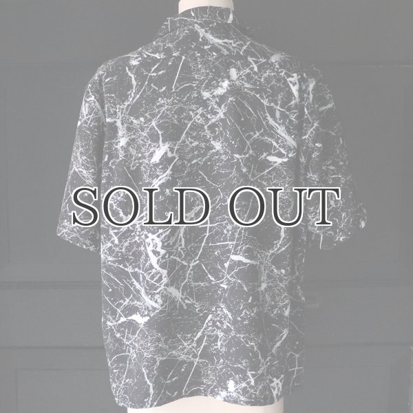画像9: 「丹後」 レーヨンライク ピーチファイユ ブラッシュ&マーブルパターン オープンカラー ハーフスリーブシャツ【MADE IN JAPAN】『日本製』/ Upscape Audience (9)