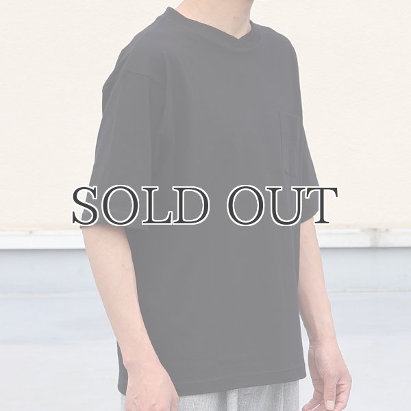 画像4: 「丹後」度詰天竺 (6オンス) グラスポケット付き オーバーラップ ハーフスリーブ Tシャツ【MADE IN JAPAN】『日本製』/ Upscape Audience (4)