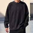 画像3: ウールビッグワッフル クルーネック ニットソー【MADE IN JAPAN】『日本製』 / Upscape Audience (3)