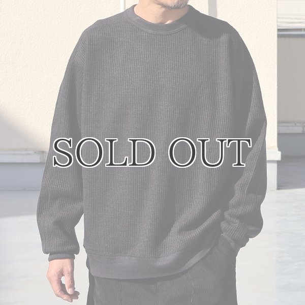 画像3: ウールビッグワッフル クルーネック ニットソー【MADE IN JAPAN】『日本製』 / Upscape Audience (3)