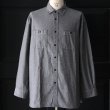 画像11: 播州織 ダンガリー レギュラーカラー ボクシーAライン 長袖ワークシャツ【MADE IN JAPAN】『日本製』/ Upscape Audience (11)