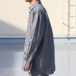 画像6: 播州織 ダンガリー レギュラーカラー ボクシーAライン 長袖ワークシャツ【MADE IN JAPAN】『日本製』/ Upscape Audience (6)
