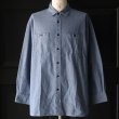 画像9: 播州織 ダンガリー レギュラーカラー ボクシーAライン 長袖ワークシャツ【MADE IN JAPAN】『日本製』/ Upscape Audience (9)