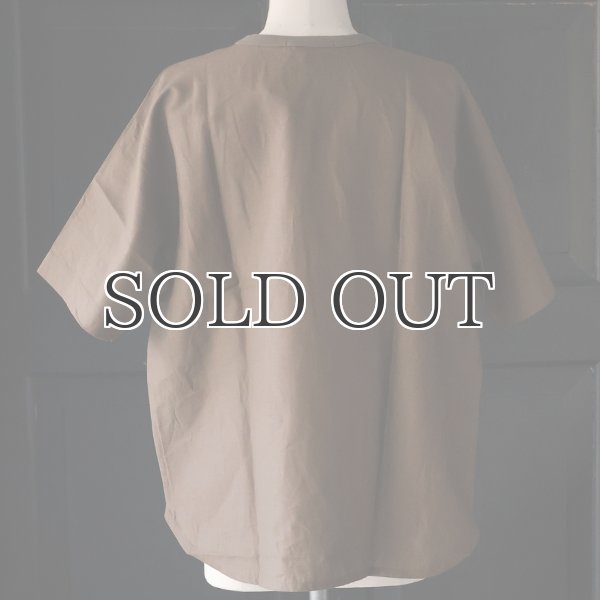 画像14: 「遠州」綿麻シーチング グラスポケット付 ヘムラウンド ハーフスリーブ フハクTシャツ【MADE IN JAPAN】『日本製』/ Upscape Audience (14)