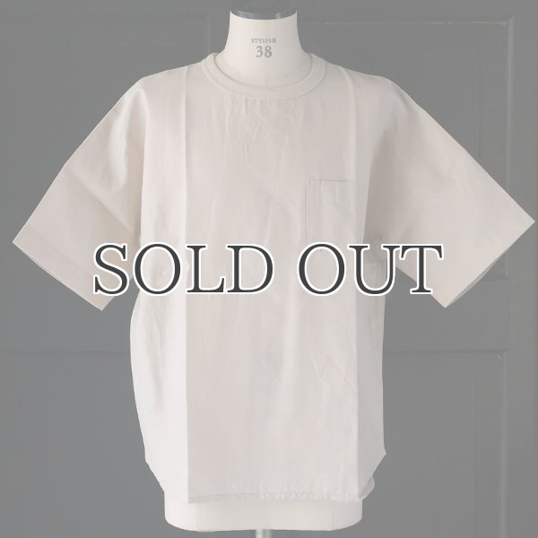 画像5: 「遠州」綿麻シーチング グラスポケット付 ヘムラウンド ハーフスリーブ フハクTシャツ【MADE IN JAPAN】『日本製』/ Upscape Audience (5)