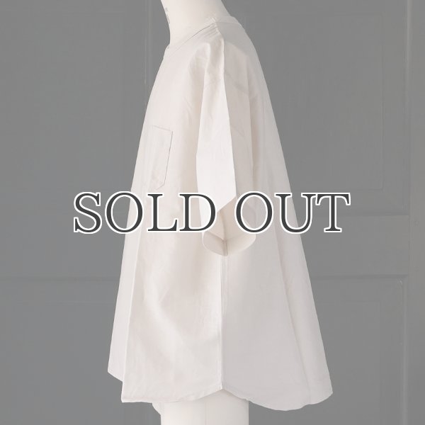 画像6: 「遠州」綿麻シーチング グラスポケット付 ヘムラウンド ハーフスリーブ フハクTシャツ【MADE IN JAPAN】『日本製』/ Upscape Audience (6)