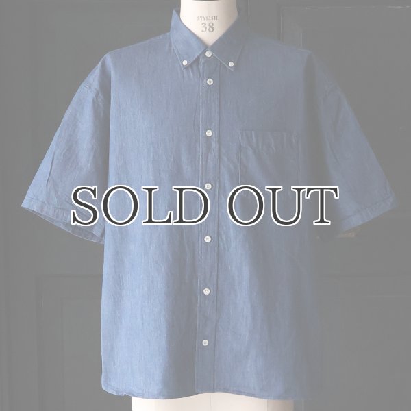 画像10: 「備後」 6オンス ムラデニム 釦ダウン ボク シーAライン ハーフスリーブシャツ【MADE IN JAPAN】『日本製』/ Upscape Audience (10)