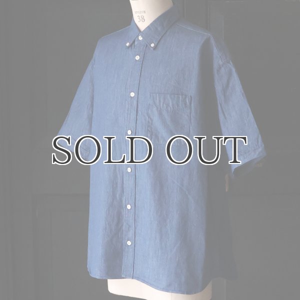 画像11: 「備後」 6オンス ムラデニム 釦ダウン ボク シーAライン ハーフスリーブシャツ【MADE IN JAPAN】『日本製』/ Upscape Audience (11)