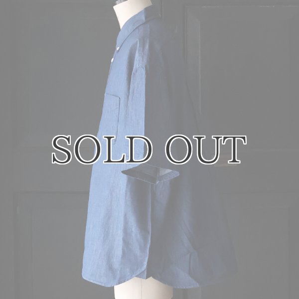 画像12: 「備後」 6オンス ムラデニム 釦ダウン ボク シーAライン ハーフスリーブシャツ【MADE IN JAPAN】『日本製』/ Upscape Audience (12)