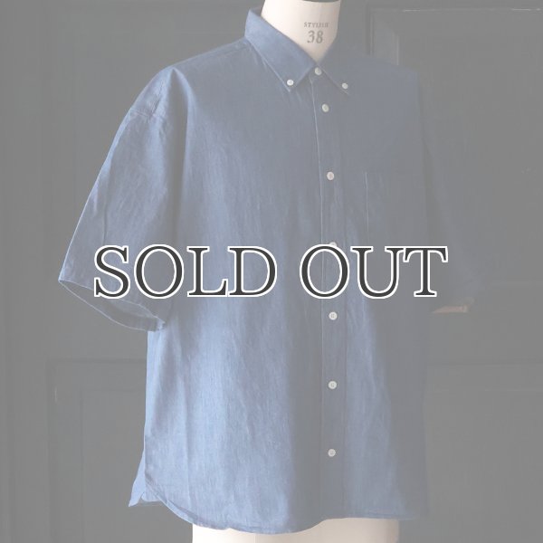 画像14: 「備後」 6オンス ムラデニム 釦ダウン ボク シーAライン ハーフスリーブシャツ【MADE IN JAPAN】『日本製』/ Upscape Audience (14)