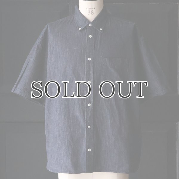 画像6: 「備後」 6オンス ムラデニム 釦ダウン ボク シーAライン ハーフスリーブシャツ【MADE IN JAPAN】『日本製』/ Upscape Audience (6)