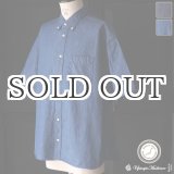 画像: 「備後」 6オンス ムラデニム 釦ダウン ボク シーAライン ハーフスリーブシャツ【MADE IN JAPAN】『日本製』/ Upscape Audience