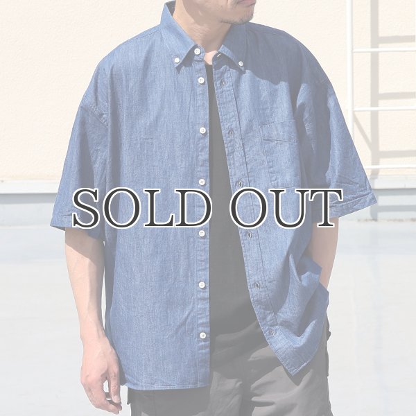 画像3: 「備後」 6オンス ムラデニム 釦ダウン ボク シーAライン ハーフスリーブシャツ【MADE IN JAPAN】『日本製』/ Upscape Audience  (3)