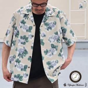 画像: 「丹後」 ライトアムンゼン(梨地) ジャパニーズ カスリライクプリント オープンカラー ハーフスリーブシャツ【MADE IN JAPAN】『日本製』/ Upscape Audience