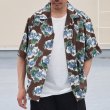画像3: 「丹後」 ライトアムンゼン(梨地) ジャパニーズ カスリライクプリント オープンカラー ハーフスリーブシャツ【MADE IN JAPAN】『日本製』/ Upscape Audience (3)