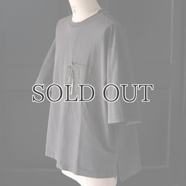 画像28: ピグメント 米綿（USAコットン）16/-天竺（8.45オンス）グラスポケ付き クルーネック ハーフスリーブ ボクシー Tシャツ / Audience (28)