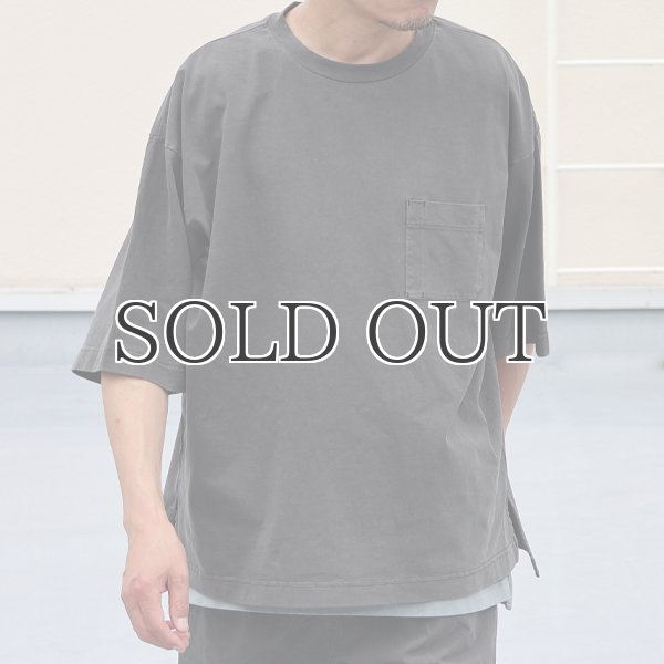 画像5: ピグメント 米綿（USAコットン）16/-天竺（8.45オンス）グラスポケ付き クルーネック ハーフスリーブ ボクシー Tシャツ / Audience (5)