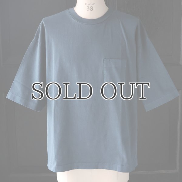 画像13: ピグメント 米綿（USAコットン）16/-天竺（8.45オンス）グラスポケ付き クルーネック ハーフスリーブ ボクシー Tシャツ / Audience (13)