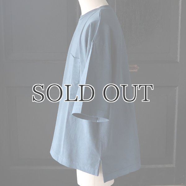 画像14: ピグメント 米綿（USAコットン）16/-天竺（8.45オンス）グラスポケ付き クルーネック ハーフスリーブ ボクシー Tシャツ / Audience (14)