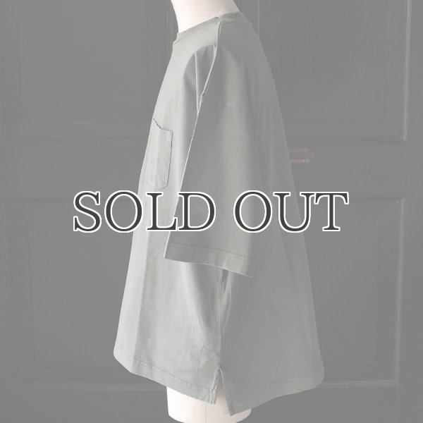 画像16: ピグメント 米綿（USAコットン）16/-天竺（8.45オンス）グラスポケ付き クルーネック ハーフスリーブ ボクシー Tシャツ / Audience (16)