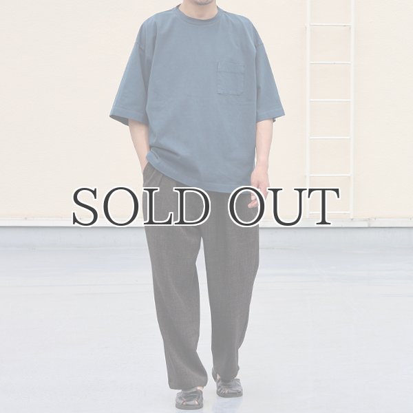 画像7: ピグメント 米綿（USAコットン）16/-天竺（8.45オンス）グラスポケ付き クルーネック ハーフスリーブ ボクシー Tシャツ / Audience (7)