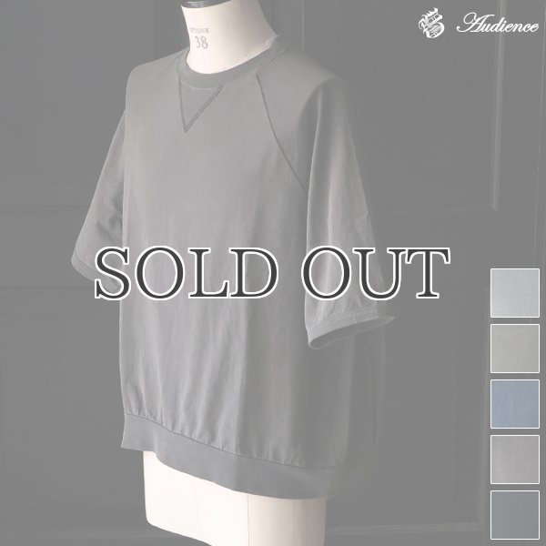 画像1: ピグメント 米綿 (USAコットン) 16/-天竺 ( 8.45オンス) ガゼットクルーネック ラグラン ハーフスリーブ バルーン Tシャツ / Audience (1)