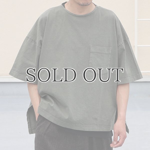 画像2: ピグメント 米綿(USAコットン)16/-天竺(8.45オンス)胸ポケ付き サイドスリット ボクシーAライン ビッグ Tシャツ / Audience (2)