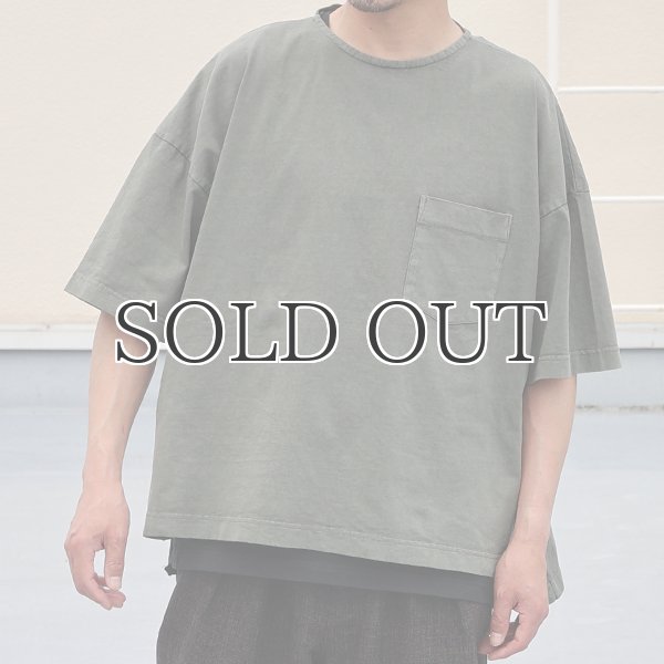 画像4: ピグメント 米綿(USAコットン)16/-天竺(8.45オンス)胸ポケ付き サイドスリット ボクシーAライン ビッグ Tシャツ / Audience (4)