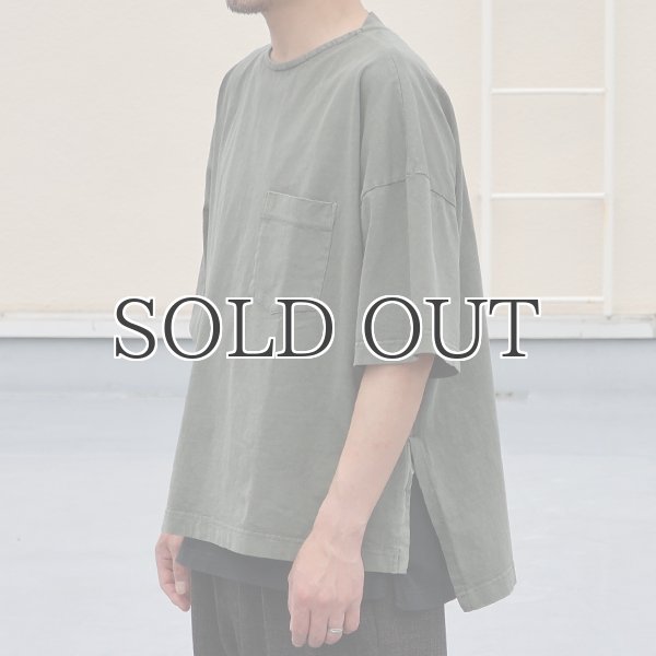 画像5: ピグメント 米綿(USAコットン)16/-天竺(8.45オンス)胸ポケ付き サイドスリット ボクシーAライン ビッグ Tシャツ / Audience (5)