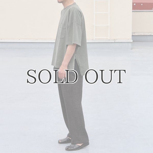 画像7: ピグメント 米綿(USAコットン)16/-天竺(8.45オンス)胸ポケ付き サイドスリット ボクシーAライン ビッグ Tシャツ / Audience (7)