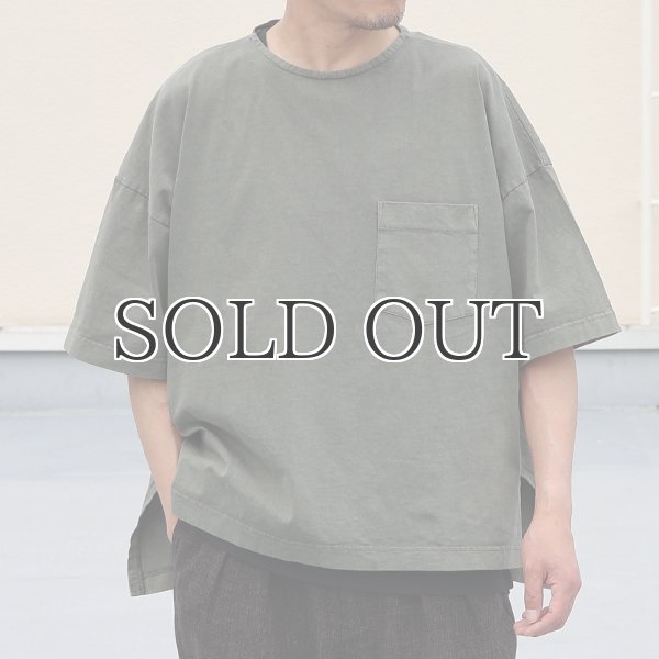 画像8: ピグメント 米綿(USAコットン)16/-天竺(8.45オンス)胸ポケ付き サイドスリット ボクシーAライン ビッグ Tシャツ / Audience (8)