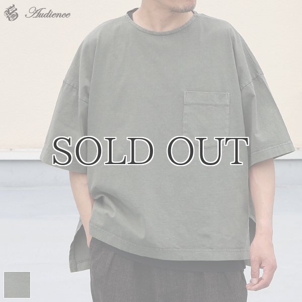 画像1: ピグメント 米綿(USAコットン)16/-天竺(8.45オンス)胸ポケ付き サイドスリット ボクシーAライン ビッグ Tシャツ / Audience (1)