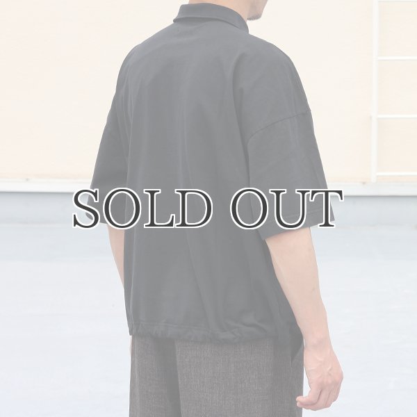 画像6: ピグメント 米綿 (USAコットン) 16/-天竺 ( 8.45オンス) ハーフスリーブ ドローコード バルーン ポロシャツ / Audience (6)