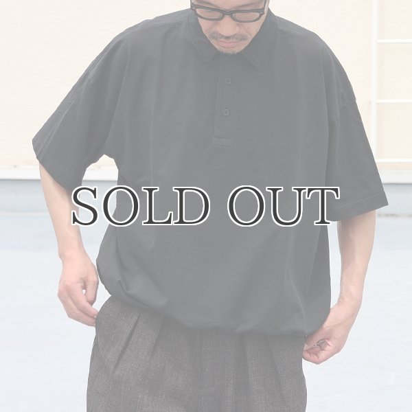 画像7: ピグメント 米綿 (USAコットン) 16/-天竺 ( 8.45オンス) ハーフスリーブ ドローコード バルーン ポロシャツ / Audience (7)