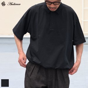 画像: ピグメント 米綿 (USAコットン) 16/-天竺 ( 8.45オンス) ハーフスリーブ ドローコード バルーン ポロシャツ / Audience