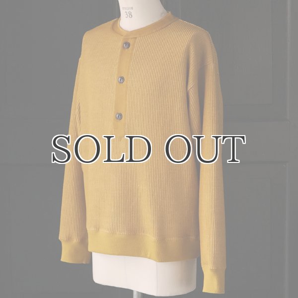 画像10: ウールビッグワッフル 布帛ヘンリーネック ニットソー【MADE IN JAPAN】『日本製』 / Upscape Audience (10)