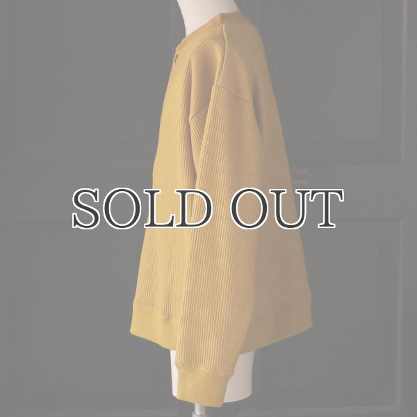 画像11: ウールビッグワッフル 布帛ヘンリーネック ニットソー【MADE IN JAPAN】『日本製』 / Upscape Audience (11)