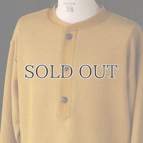 画像14: ウールビッグワッフル 布帛ヘンリーネック ニットソー【MADE IN JAPAN】『日本製』 / Upscape Audience (14)