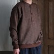 画像2: ウールビッグワッフル 布帛ヘンリーネック ニットソー【MADE IN JAPAN】『日本製』 / Upscape Audience (2)